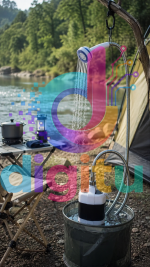 دوش مسافرتی شارژی و پمپ آب کمپینگ مدل Portable Shower (مخزن‌دار نیست - پمپی) - تصویر 6