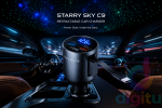 شارژر فندکی 4 کاره 120 وات مدل Starry Sky دارای کابل‌های جمع‌شونده تایپ‌سی و آیفون و نورپردازی لیزری - تصویر 3